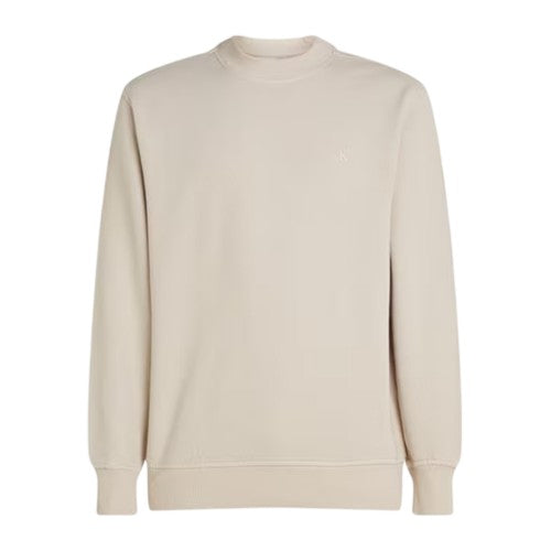 Front - Calvin Klein Mens Puff Print Cotton Blend Embellished Sweatshirt
