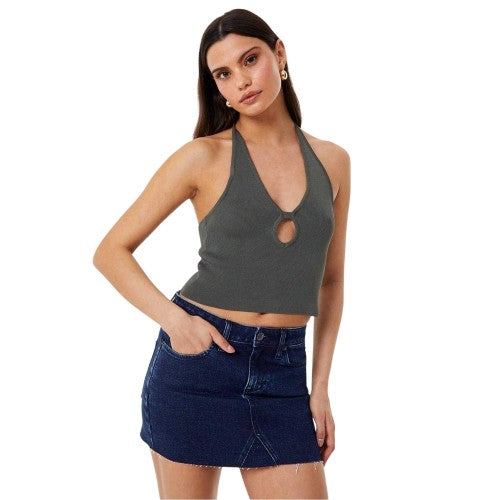 Front - Jack Wills Womens/Ladies Ribbed Crop Top