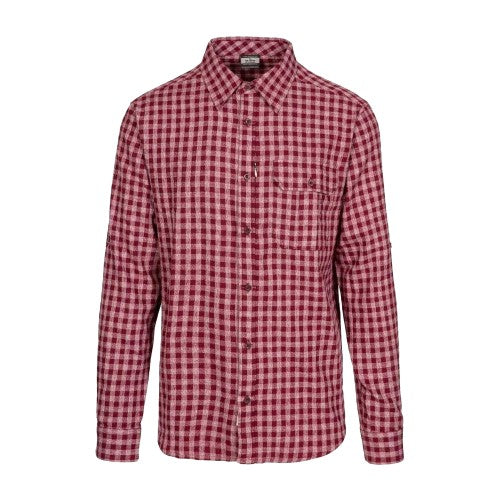 Front - Trespass Mens Checked Button-Down Shirt