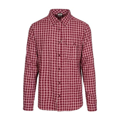 Front - Trespass Mens Checked Button-Down Shirt