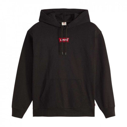 Front - Levis Mens Batwing Logo Cotton Blend Relaxed Fit Hoodie