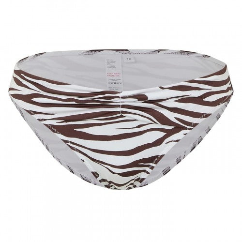 Front - Biba Womens/Ladies Icon Zebra Print Bikini Bottoms