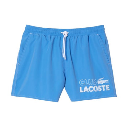 Front - Lacoste Mens Quick Dry Swimming Trunks
