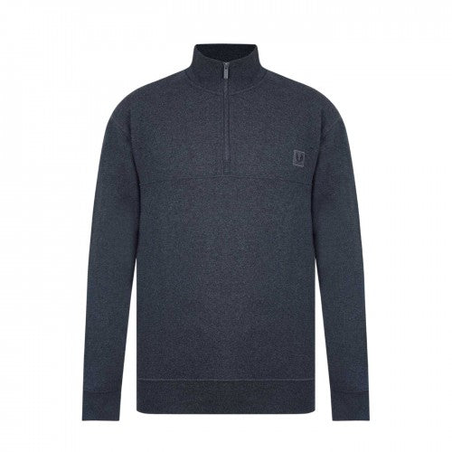 Front - Firetrap Mens Zip Neck Long-Sleeved Sweatshirt