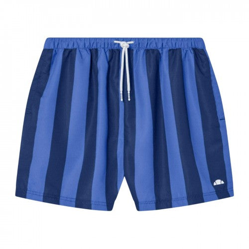 Front - Ellesse Mens Staziona Vertical Stripe Swim Shorts