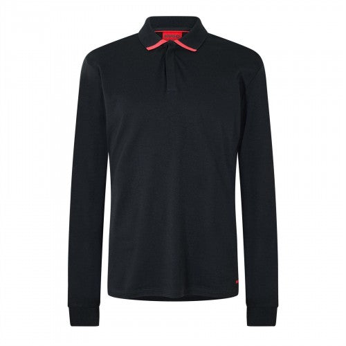 Front - Hugo Mens Plain Long-Sleeved Polo Shirt