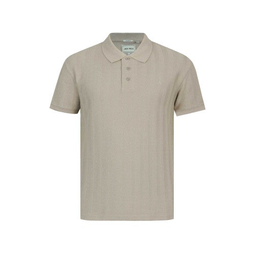 Front - Jack Wills Mens Herringbone Cotton Polo Shirt