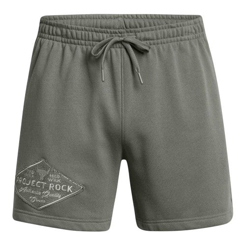 Front - Under Armour Mens Project Rock Sweat Shorts