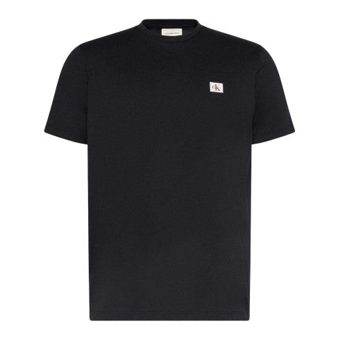 Front - Calvin Klein Mens Box Logo Cotton Crew Neck Regular T-Shirt