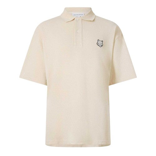 Front - Maison Kitsuné Mens Fox Oversized Short-Sleeved Polo Shirt