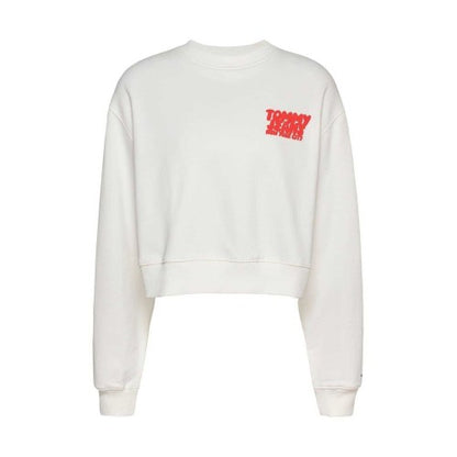Front - Tommy Jeans Womens/Ladies Bubble Crop Sweatshirt