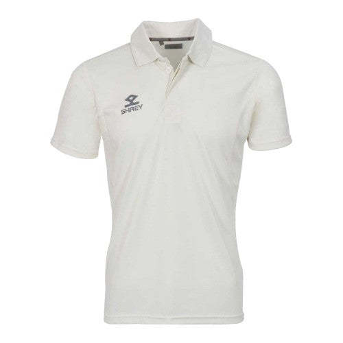 Front - Shrey Mens Playing Performance Cricket Polo Shirt