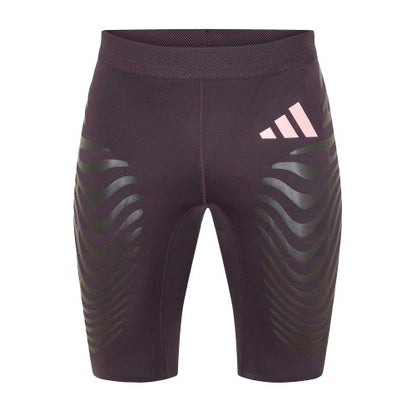 Front - Adidas Womens/Ladies Wavy Striped Running Shorts