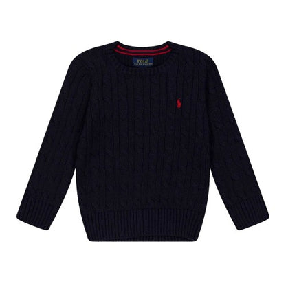 Front - Ralph Lauren Childrens/Kids Cable Knit Regular Jumper