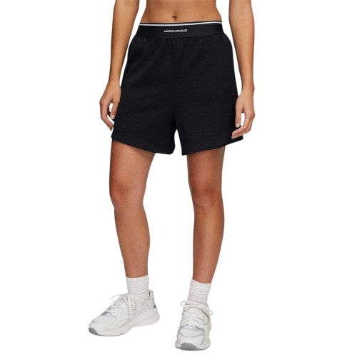 Front - Under Armour Womens/Ladies Meridian Ribbed Relaxed Fit Running Shorts