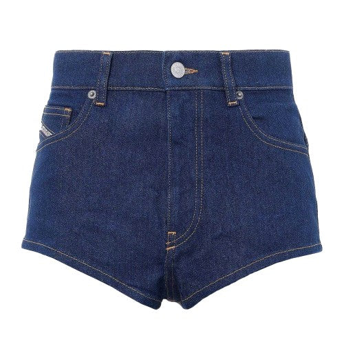 Front - Diesel Womens/Ladies De-Lunar High Waist Shorts