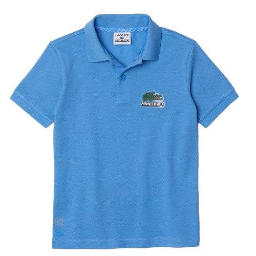 Front - Lacoste Childrens/Kids Minecraft Organic Cotton Polo Shirt