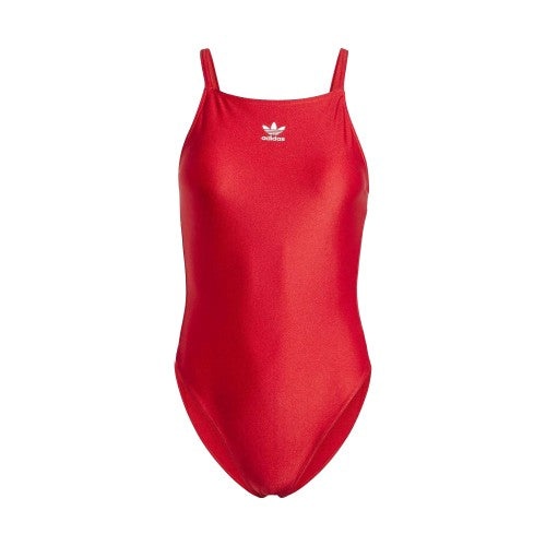 Front - Adidas Womens/Ladies 3 Stripes Fitted Sleeveless Bodysuit