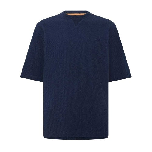 Front - Boss Mens Waffle Crew Neck Regular T-Shirt