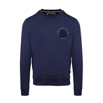 Front - Aquascutum Unisex Adult Ribbed Collar Regular Long-Sleeved Sweatshirt