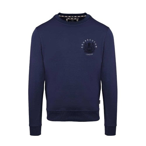 Front - Aquascutum Unisex Adult Ribbed Collar Regular Long-Sleeved Sweatshirt