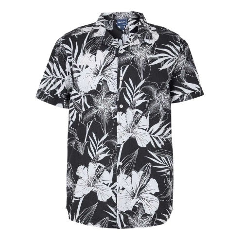 Front - Bench Mens Hibiscus Shirt
