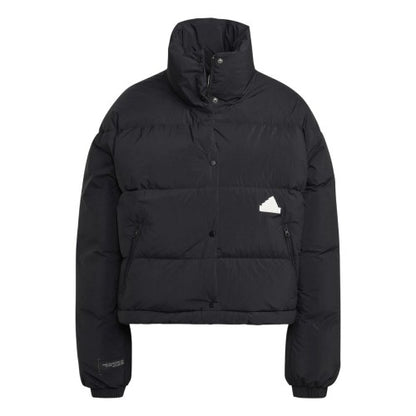 Front - Adidas Womens/Ladies High-Neck Relaxed Fit Puffer Jacket