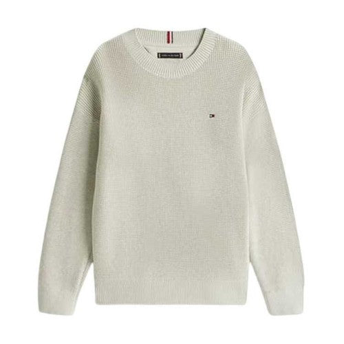 Front - Tommy Hilfiger Childrens/Kids Knitted Crew Neck Jumper