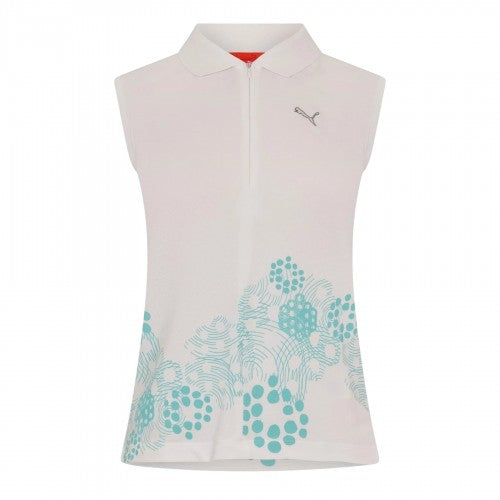 Front - Puma Womens/Ladies Graphic Print Half Zip Polo Shirt