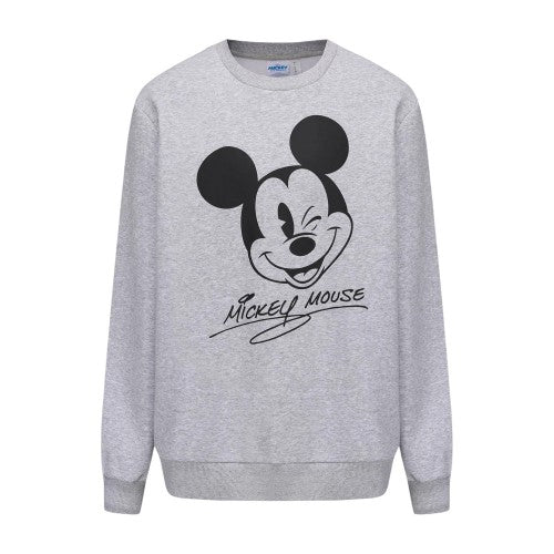 Front - Disney Mens Mickey Mouse Cotton Blend Sweatshirt