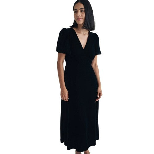 Front - Nobody´s Child Womens/Ladies Velvet V Neck Midi Dress