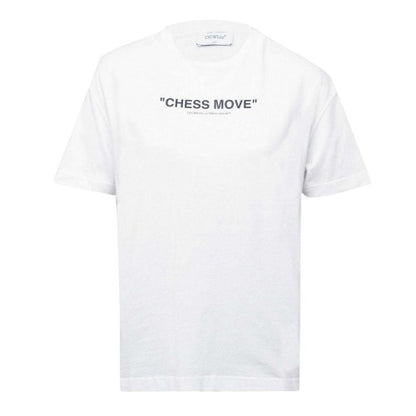 Front - Off White Womens/Ladies Chess Move Cotton T-Shirt