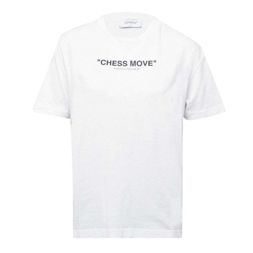Front - Off White Womens/Ladies Chess Move Cotton T-Shirt