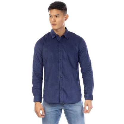 Front - Peter Werth Mens Corduroy Collared Regular Shirt