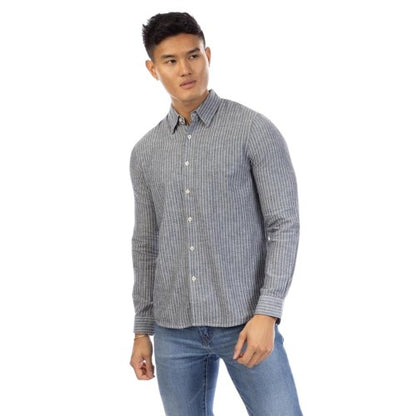 Front - Peter Werth Mens Striped Regular Shirt