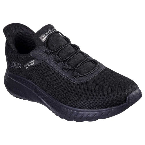 Front - Skechers Mens BOBS Sport Squad Chaos Slip-In Trainers