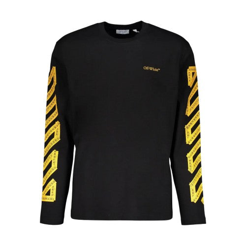 Front - Off White Mens Tape Logo T-Shirt