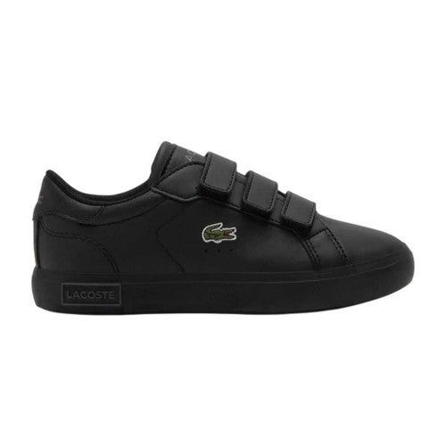 Front - Lacoste Childrens/Kids Powercourt Leather Trainers