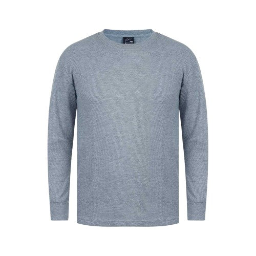 Front - Fabric Mens Waffle Long-Sleeved T-Shirt