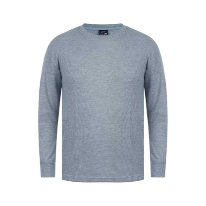 Front - Fabric Mens Waffle Long-Sleeved T-Shirt
