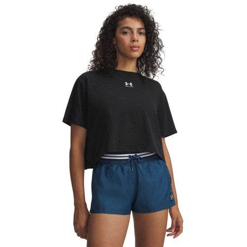 Front - Under Armour Womens/Ladies Rival Cropped Boxy T-Shirt