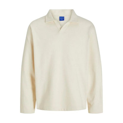 Front - Jack And Jones Mens Split Neck Relaxed Fit Sweatshirt