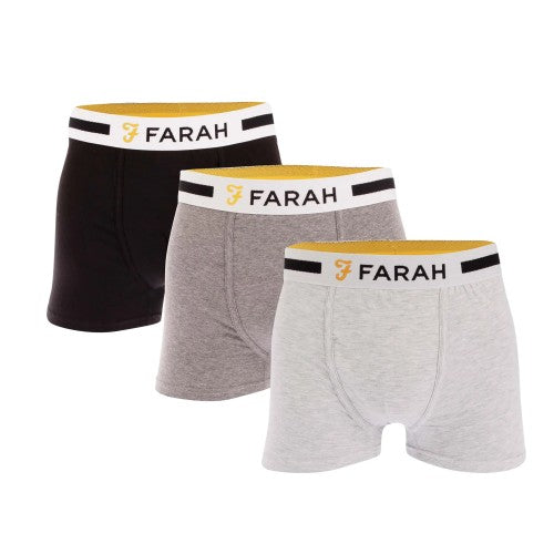 Front - Farah Mens Yeri Boxer Shorts (Pack of 3)