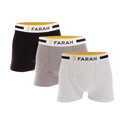 Front - Farah Mens Yeri Boxer Shorts (Pack of 3)