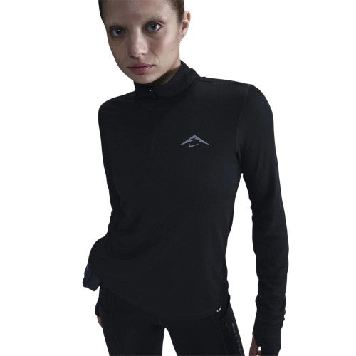 Front - Nike Womens/Ladies Trail Dri-FIT Quarter Zip Running Midlayer