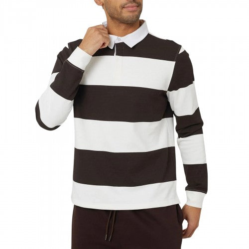 Front - Brave Soul Mens Long-Sleeved Polo Shirt