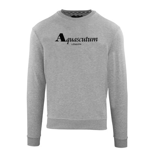 Front - Aquascutum Unisex Adult Bold Ribbed Logo Sweatshirt