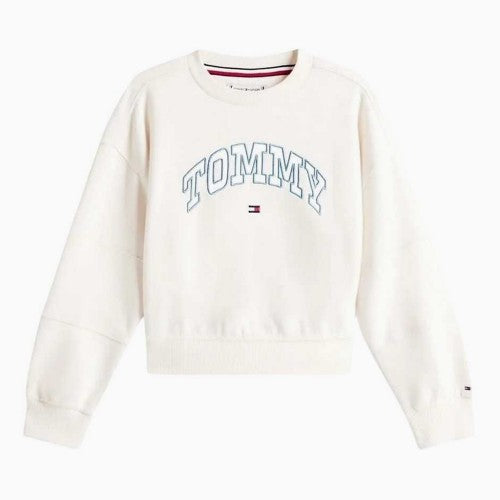 Front - Tommy Hilfiger Childrens/Kids Varsity Cotton Blend Crew Neck Sweatshirt
