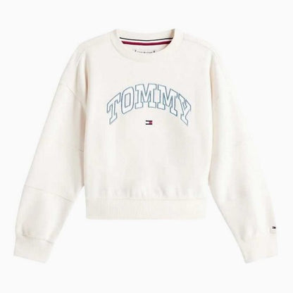 Front - Tommy Hilfiger Childrens/Kids Varsity Cotton Blend Crew Neck Sweatshirt
