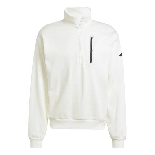 Front - Adidas Mens City Escape Quarter Zip Tailored Sweatshirt